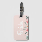 Vet script eenvoudig bloemig modern eenvoudig brui bagagelabel (Voorkant (verticaal))