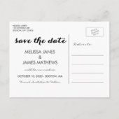 Vet script | Foto Save the Date Briefkaart (Achterkant)