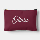 Vet script monogram, bordeaux rood etui (Voorkant)