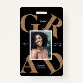 vet script schoolkleuren afstuderen bekendmaking b badge (Achterkant)