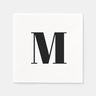 Vet serif monogram Initiaal Servet