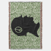 Vet Silhouette Camo Throw Blanket Deken (Voorkant Verticaal)