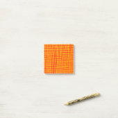 Vet Sinaasappel en Rood Check Pattern Stijlvol Post-it® Notes (Op bureau)