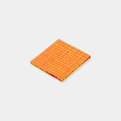 Vet Sinaasappel en Rood Check Pattern Stijlvol Post-it® Notes (Schuin)