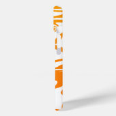 Vet Sinaasappel Marmeren Textuur iPhone Case (Achterkant / Links)