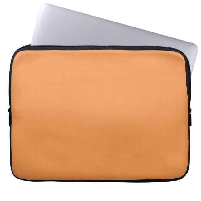 Vet sinaasappel (vaste kleur) laptop sleeve (Voorkant)