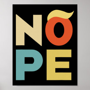 Vet Stijl Grappig Anti-Trump Poster