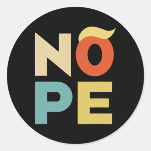 Vet Stijl Grappig Anti-Trump Ronde Sticker