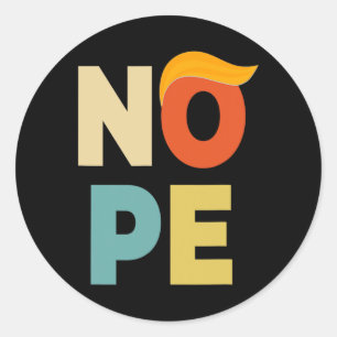 Vet Stijl Grappig Anti-Trump Ronde Sticker