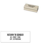 Vet stijl - Retour afzender - Bedrijf/Organisatie Rubberstempel (Gestempeld)