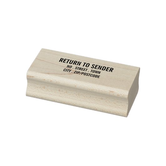 Vet stijl - Retour afzender - Bedrijf/Organisatie Rubberstempel (Stempel)