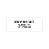 Vet stijl - Retour afzender - Bedrijf/Organisatie Rubberstempel (Afrduk)