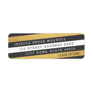 Vet Stripes Afstuderen Return Address Labels