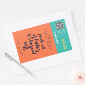 Vet Sunset Verpakking Label Sinaasappel Blauwgroen (Envelop)