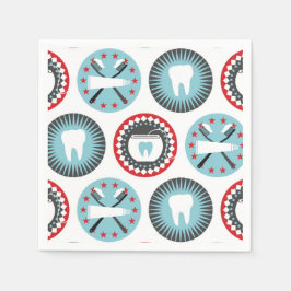 Vet tandheelkundig patroon - Tandheelkundige hygië Servet