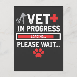 Vet Tech Animal Rescue Technicus Cat Dog Paw Love Briefkaart