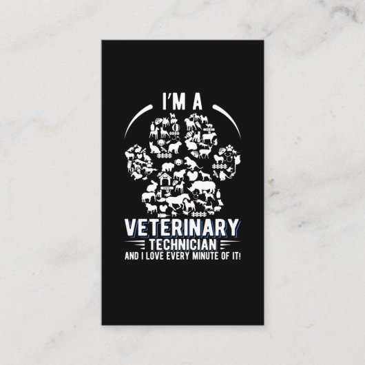 Vet Tech Appreciation Veterinary Technicier Visitekaartje (Voorkant)