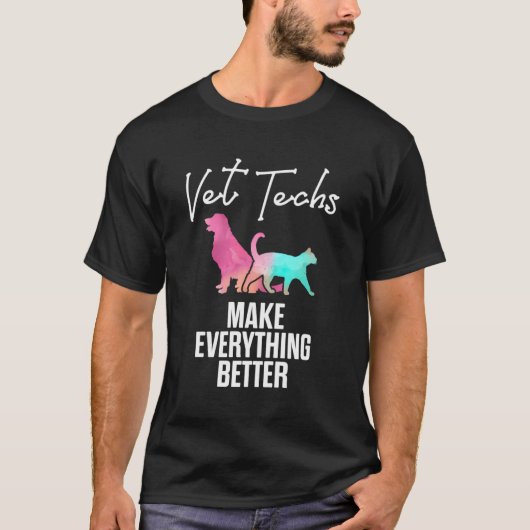 Vet Tech Beter Grappig Veterinair Technicus T-shirt (Voorkant)