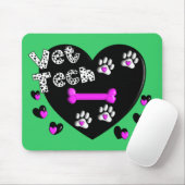 Vet Tech BLACK EN WITTE HARTEN Muismat (Met muis)