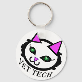Vet tech cat sleutelhanger