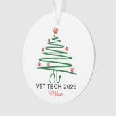 Vet Tech Christmas Tree Ornament (voorkant)