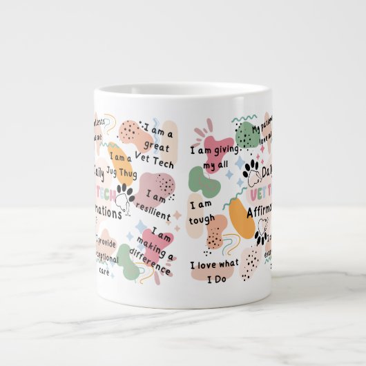 Vet Tech Daily Affirmations Spécialité Mug (Devant)