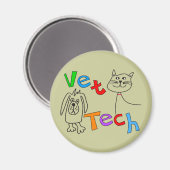 Vet Tech Gifts, veterinair technicus Magneet (Voorkant / Achterkant)
