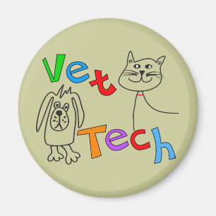 Vet Tech Gifts, veterinair technicus Magneet
