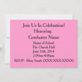 Vet Tech Graduation Invitations Pink and Blue Kaart (Achterkant)