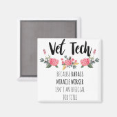 Vet Tech Gratitude Appreaison Thank You Gift Magneet (Voorkant / Achterkant)