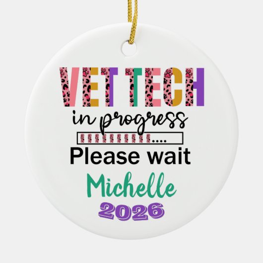 Vet Tech In Progress Keramisch Ornament (Voorkant)