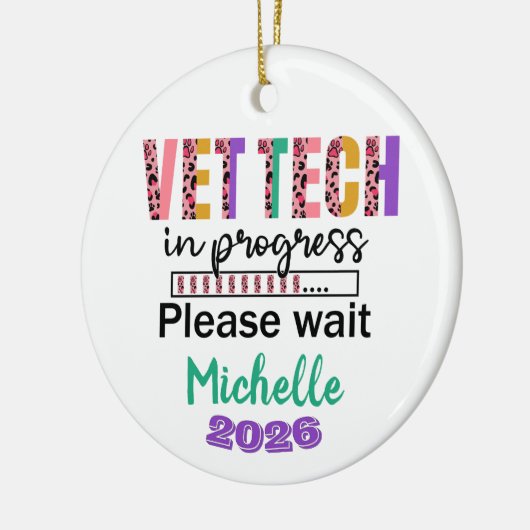 Vet Tech In Progress Keramisch Ornament (Links)