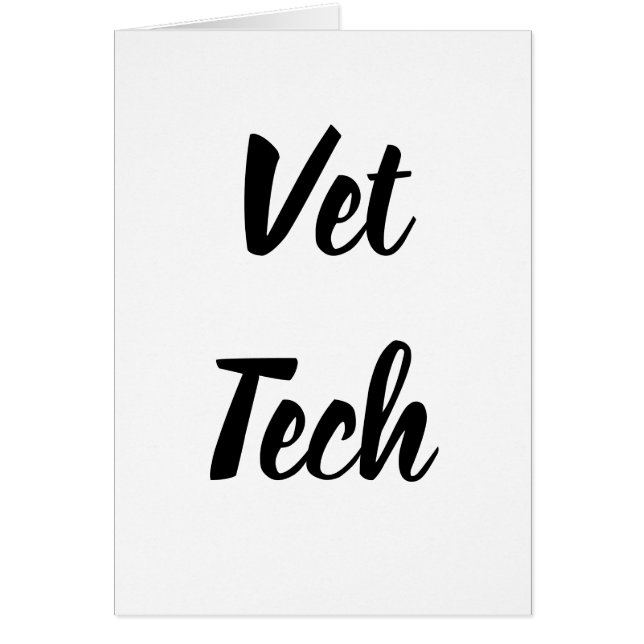 Vet Tech Kaart (Voorkant)