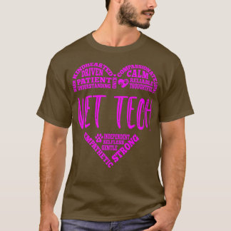 Vet Tech Neon Pink Nurse S Week Dag Kerstmis T-shirt