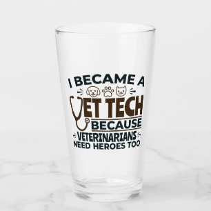 Vet Tech omdat dierenartsen ook helden nodig hebbe Glas