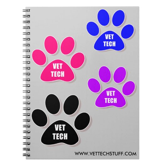 VET TECH PAW NOTEBOOK NOTITIEBOEK (Voorkant)