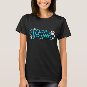 Vet Tech Pawprint Veterinary technicus T-shirt