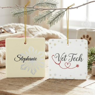 Vet Tech Stethoscoop Hart Vakantie Keramisch Ornament
