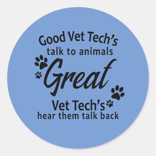 Vet Tech Stickers (Voorkant)