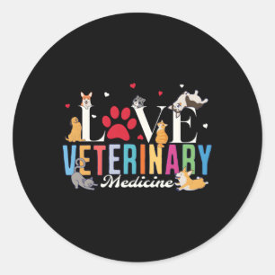 Vet Tech Veterinaire Technicus Waarderingsdag Ronde Sticker