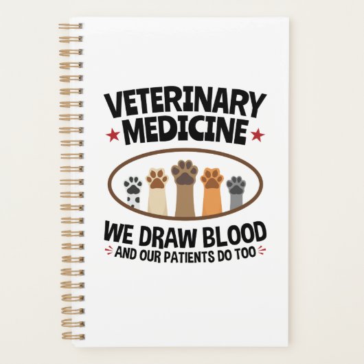 Vet Tech Veterinarian Funny Draw Blood Quote Planner (Voorkant)
