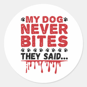 Vet Tech Veterinary My Dog laat ze nooit zien Ronde Sticker