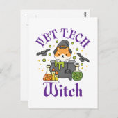 Vet Tech Witch Veterinary Technicier Halloween Briefkaart (Voorkant / Achterkant)