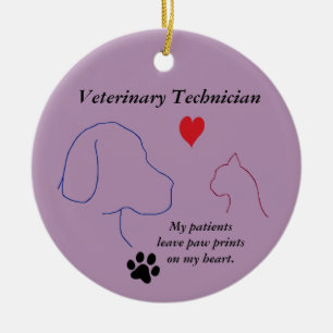 Vet-technicus - Schilder afdrukken op mijn hart #2 Keramisch Ornament