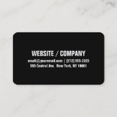 Vet Tekst afgerond Visitekaartje - zwart/wit (Achterkant)