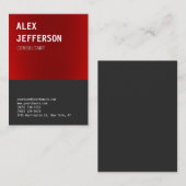 Vet tekst Red Grey Professional Visitekaartje (Voorkant / Achterkant)