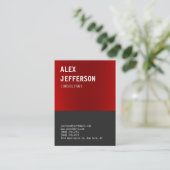 Vet tekst Red Grey Professional Visitekaartje (Staand voorkant)