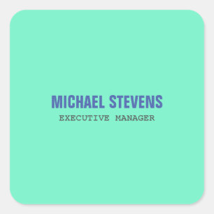 Vet tekst stijlvol, professioneel vierkante sticker