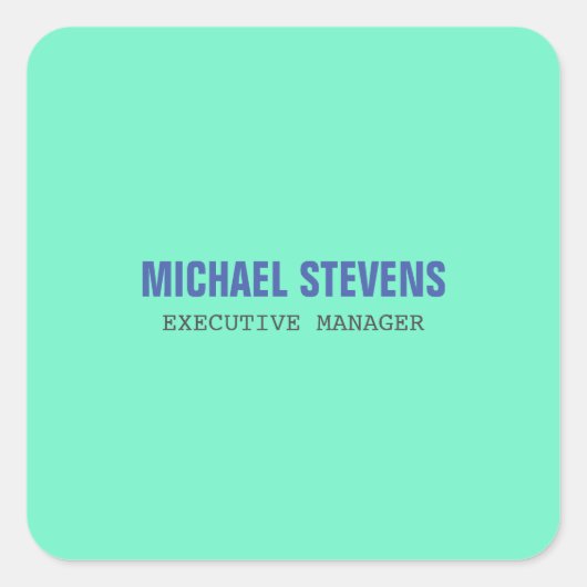 Vet tekst stijlvol, professioneel vierkante sticker (Voorkant)