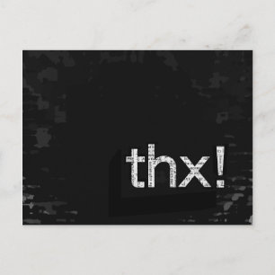 Vet "THX!" Krant Print Typografie Briefkaart